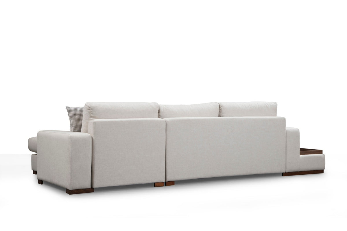 Γωνιακός Καναπές Vroulidia Λευκό 95x194x85 εκ. Κωδ. 19