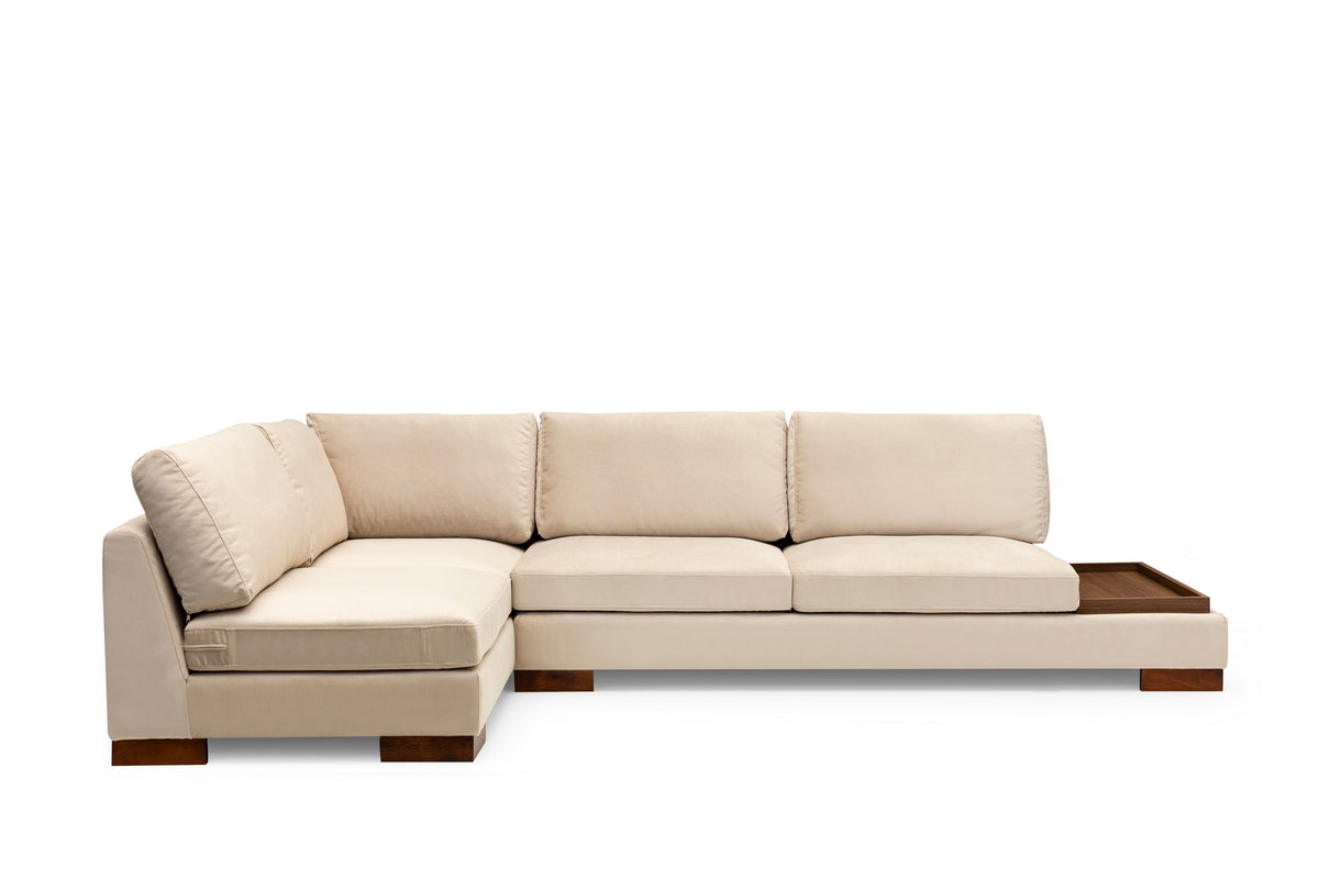 Γωνιακός Καναπές Polydrosos Αριστερή Γωνία Μπεζ 97x193x80 εκ. Κωδ. With