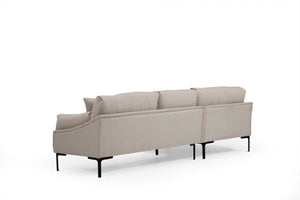 Γωνιακός Καναπές Pallini Αριστερή Γωνία Κρεμ 90x150x65 εκ.