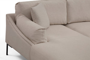 Γωνιακός Καναπές Pallini Αριστερή Γωνία Κρεμ 90x150x65 εκ.