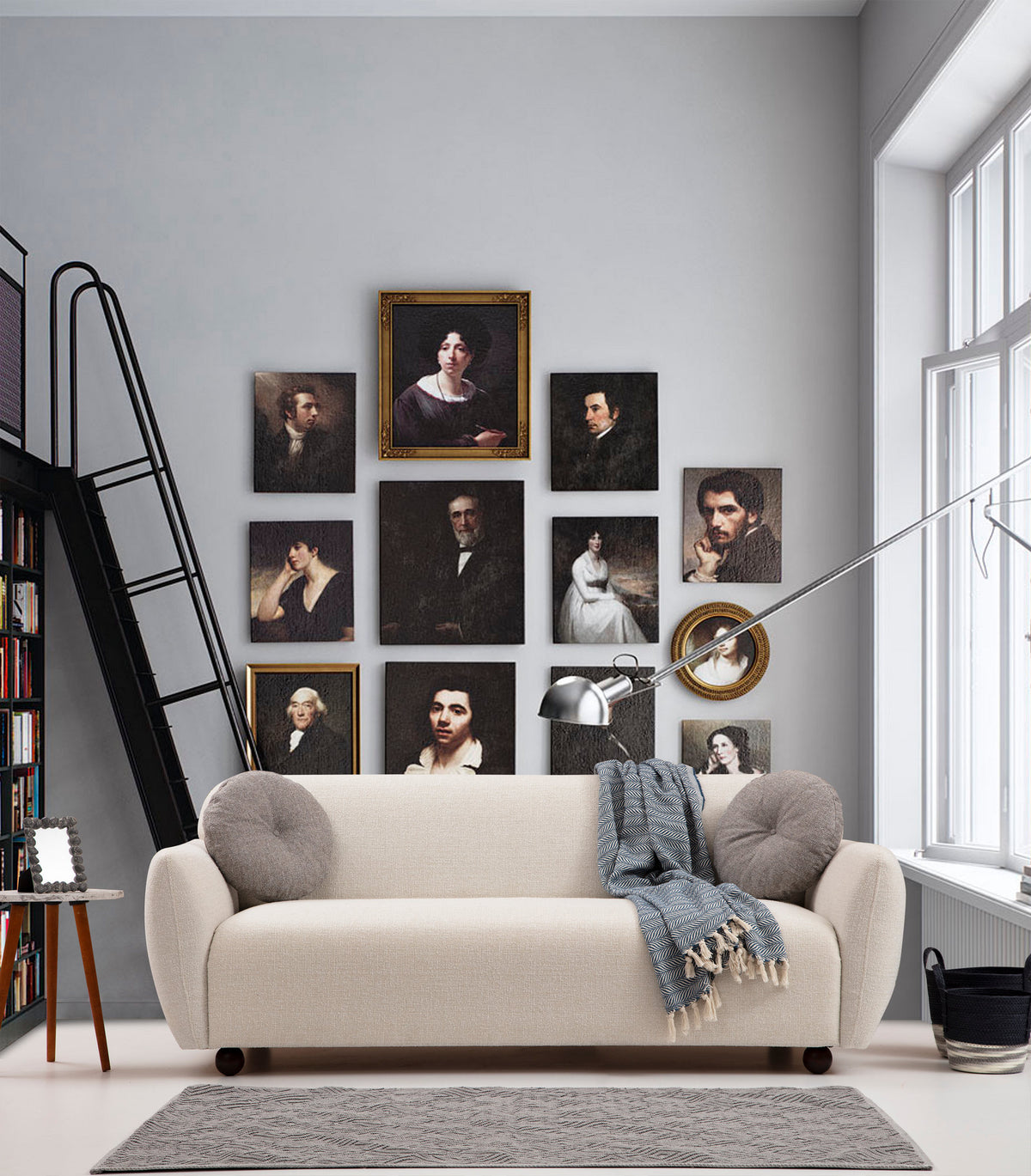 Τριθέσιος Καναπές Nikopoli Κρεμ 83x83x86 εκ.