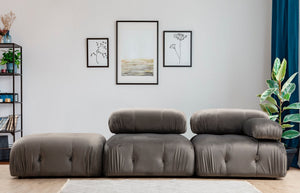 Πολυθρόνα Doxa Αριστερή Γκρι 95x95x75 εκ.