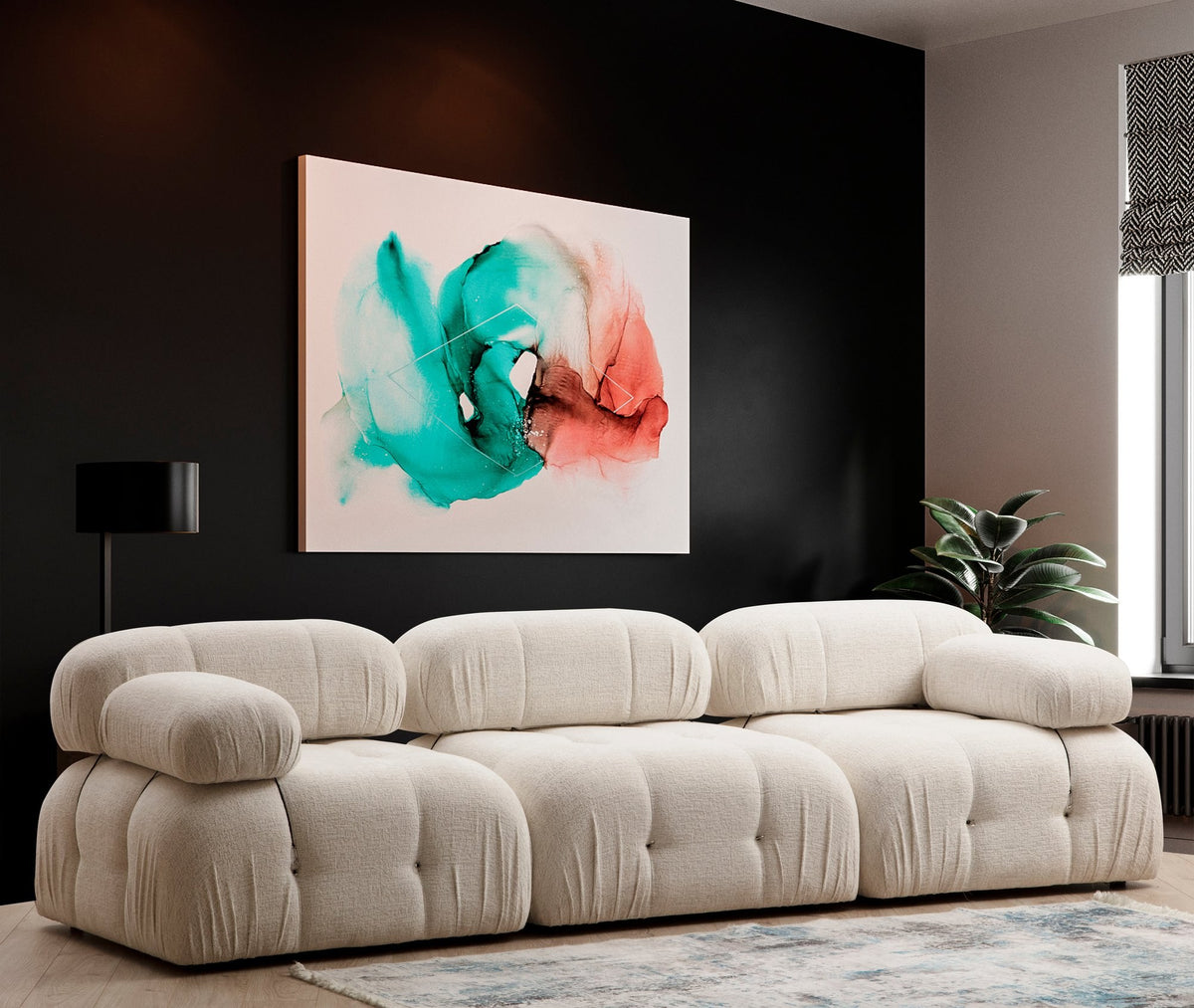 Πολυθρόνα Doxa Αριστερή Κρεμ - Bouclé 95x95x75 εκ.