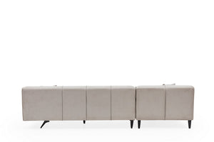 Γωνιακός Καναπές Oreoi Αριστερή Γωνία Μπεζ 100x198x78 εκ.