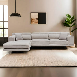 Γωνιακός Καναπές Oreoi Αριστερή Γωνία Μπεζ 100x198x78 εκ.