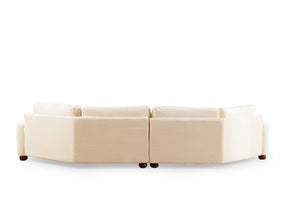 Τετραθέσιος Καναπές Stylida Αριστερός Μπεζ 105x90 εκ.