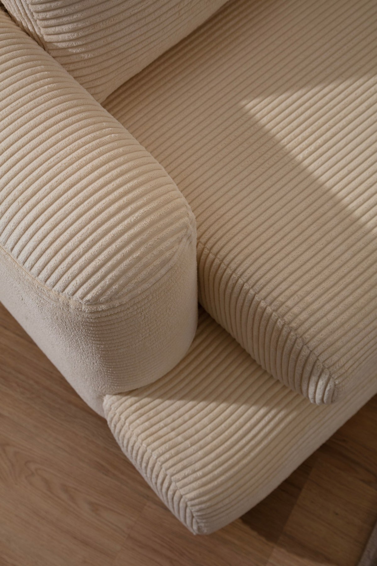 Τριθέσιος Καναπές Stylida Μπεζ 105x105x90 εκ.