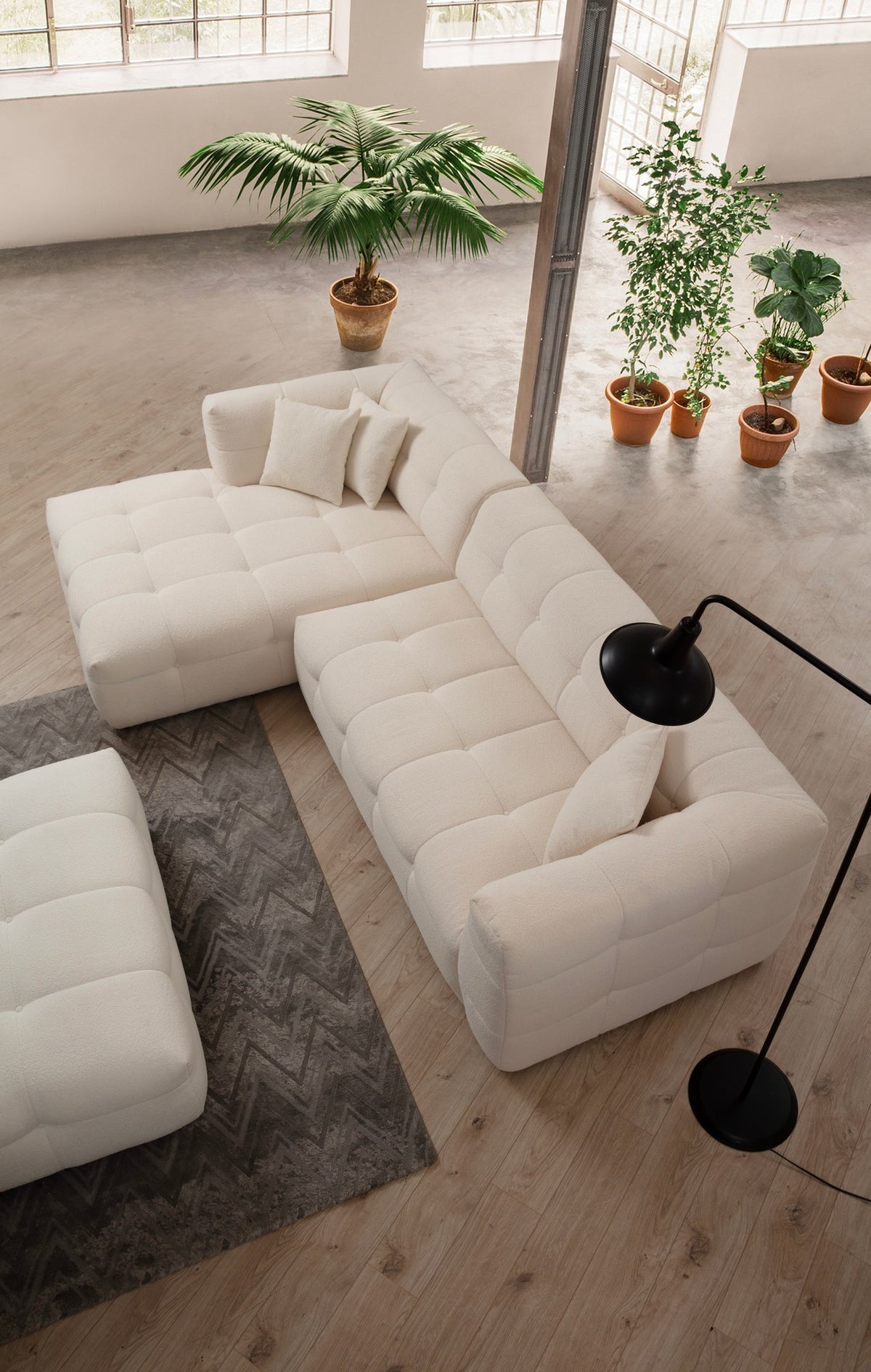 Γωνιακός Καναπές Nigrita Αριστερή Γωνία Μπεζ 100x150x72 εκ.