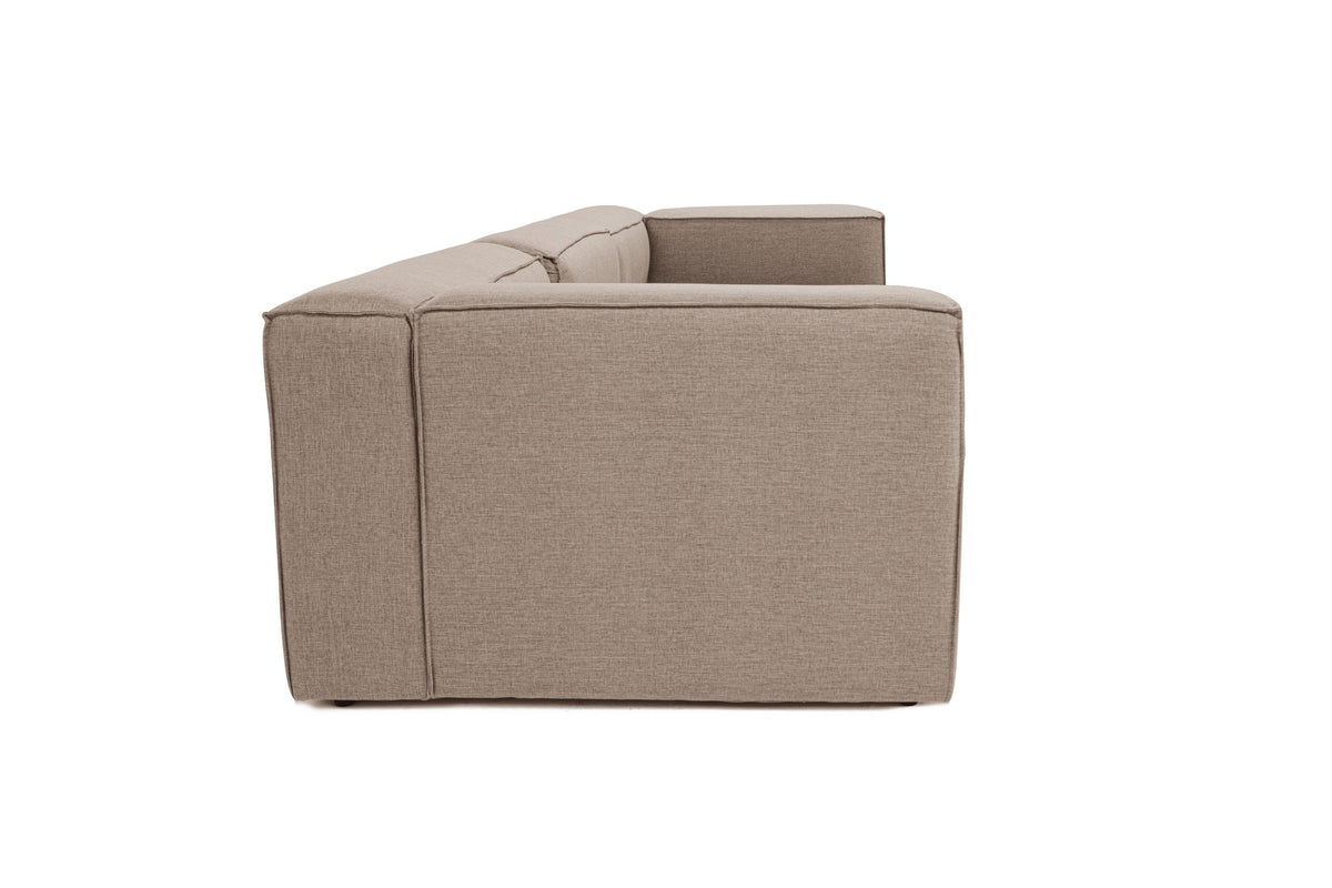 Τριθέσιος Καναπές Serifos Καφέ 297x105x66 εκ.