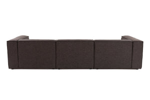 Γωνιακός Καναπές Serifos Σκούρο Καφέ 296x185x66 εκ. - Pakobazaar