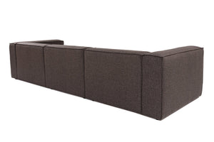 Γωνιακός Καναπές Serifos Σκούρο Καφέ 296x185x66 εκ. - Pakobazaar