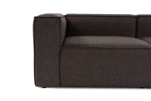 Γωνιακός Καναπές Serifos Σκούρο Καφέ 296x185x66 εκ. - Pakobazaar