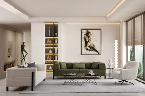 Τριθέσιος Καναπές Drakeia Πράσινο 93x93x75 εκ.