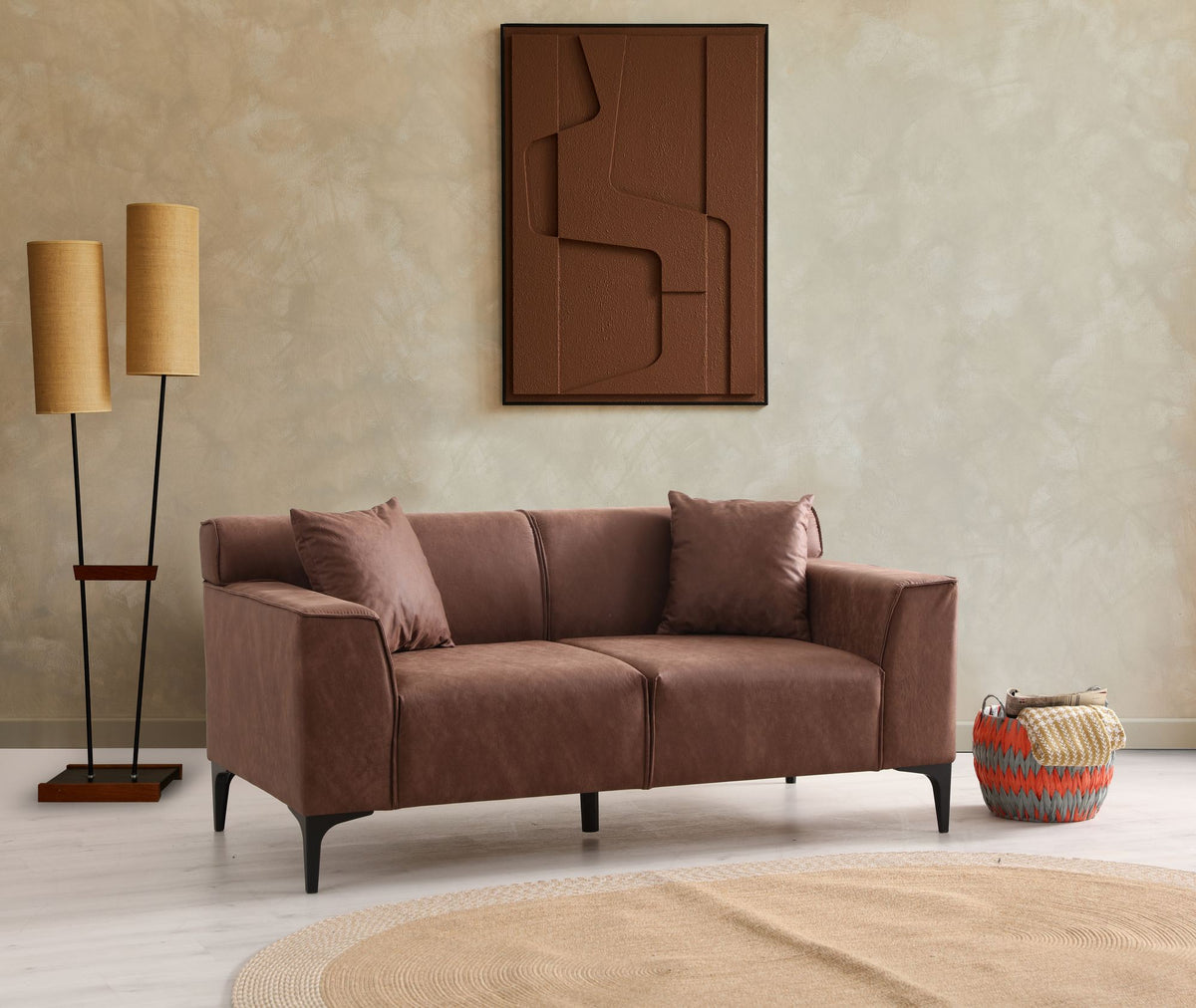 Διθέσιος Καναπές Artemonas Κονιάκ 163x86x69 εκ.