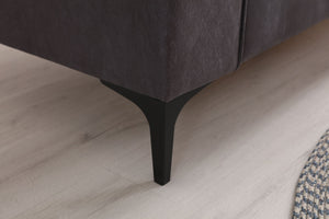 Διθέσιος Καναπές Artemonas Ανθρακί 163x86x69 εκ.