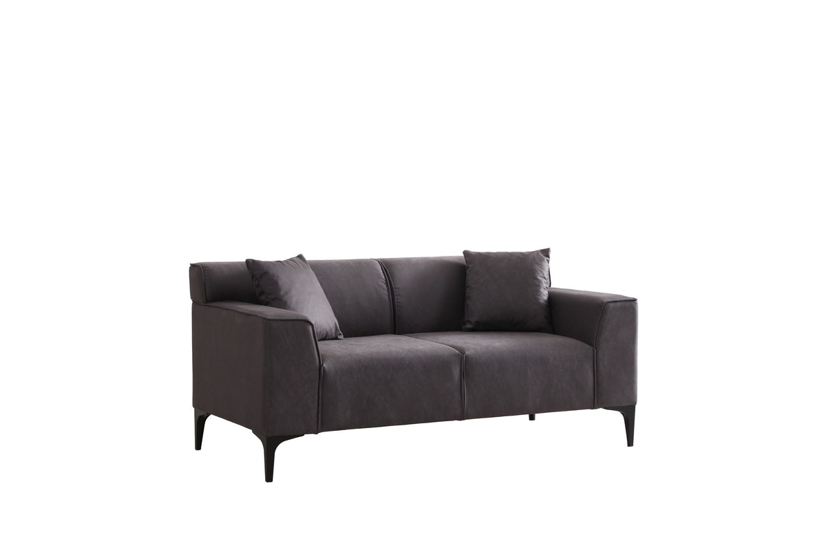 Διθέσιος Καναπές Artemonas Ανθρακί 163x86x69 εκ.
