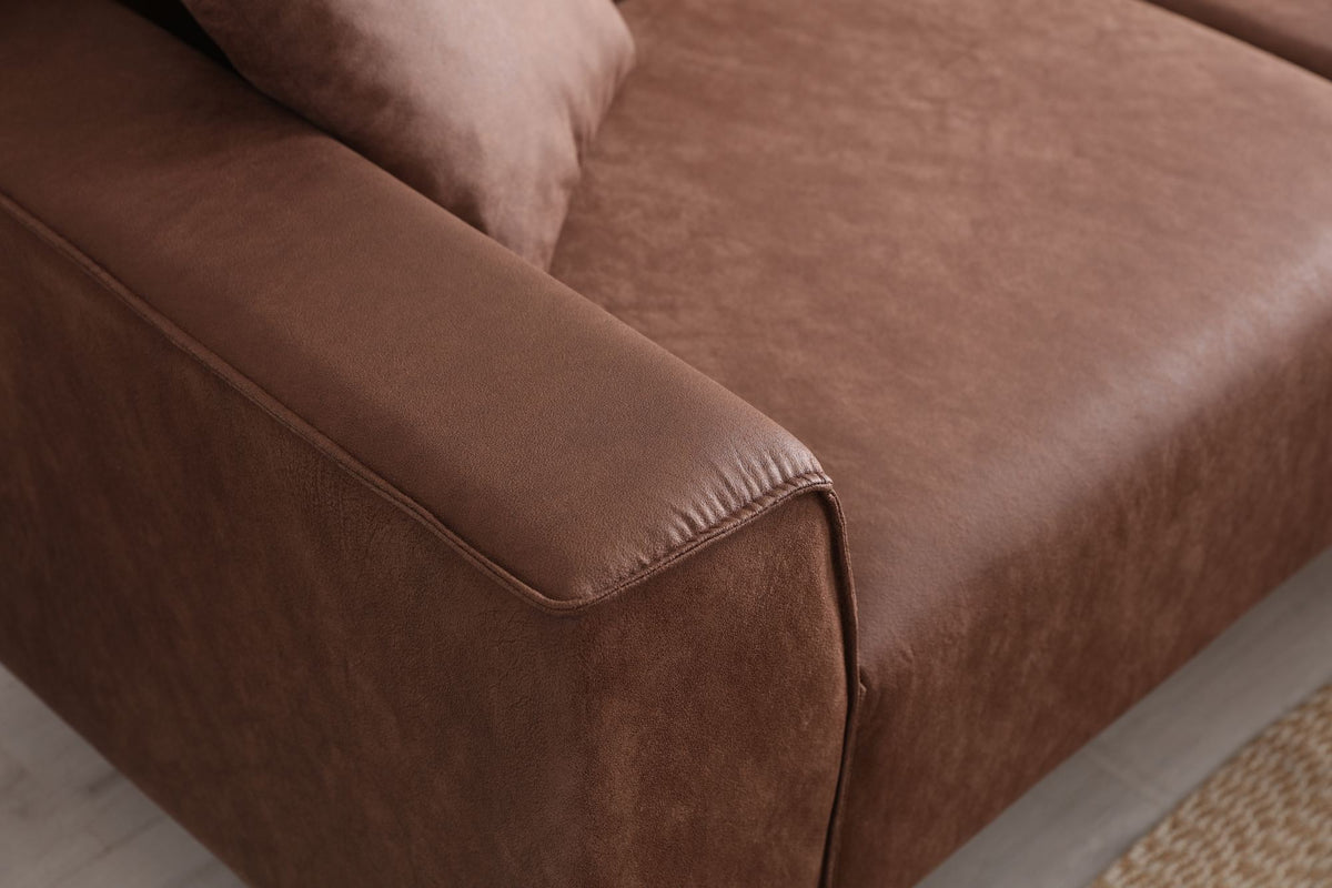Γωνιακός Καναπές Artemonas Δεξιά Γωνία Κονιάκ 250x145x69 εκ.