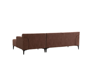 Γωνιακός Καναπές Artemonas Δεξιά Γωνία Κονιάκ 250x145x69 εκ.