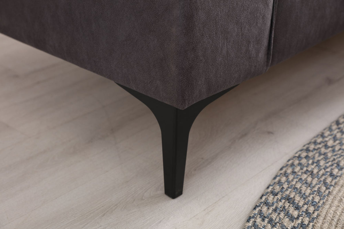 Γωνιακός Καναπές Artemonas Δεξιά Γωνία Ανθρακί 250x145x69 εκ.