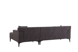 Γωνιακός Καναπές Artemonas Δεξιά Γωνία Ανθρακί 250x145x69 εκ.