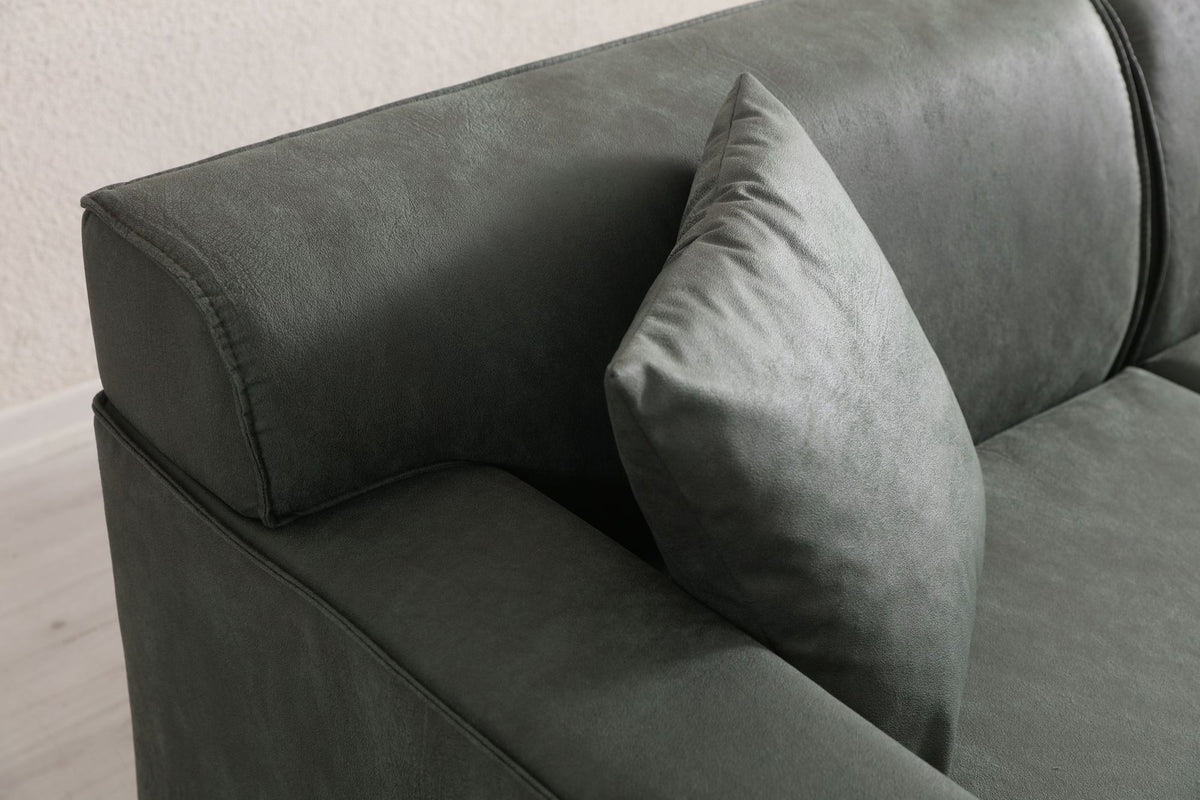 Γωνιακός Καναπές Artemonas Δεξιά Γωνία Πράσινο 250x145x69 εκ.