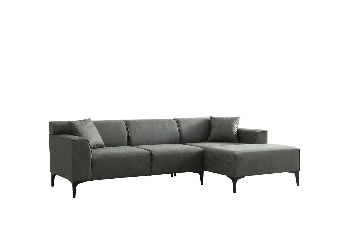 Γωνιακός Καναπές Artemonas Δεξιά Γωνία Πράσινο 250x145x69 εκ.