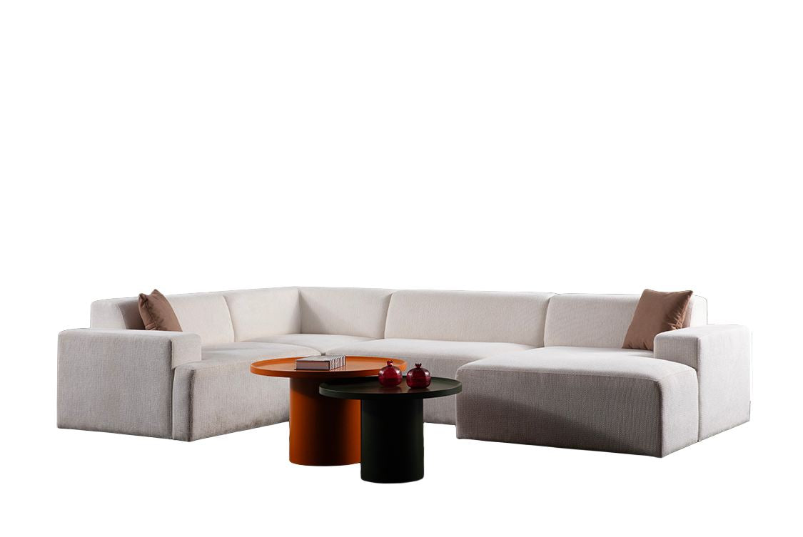 Γωνιακός Καναπές Pappados Δεξιά Γωνία Λευκό 100x145x75 εκ. Κωδ. C O2