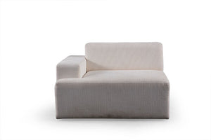 Γωνιακός Καναπές Pappados Δεξιά Γωνία Λευκό 100x145x75 εκ. Κωδ. O2