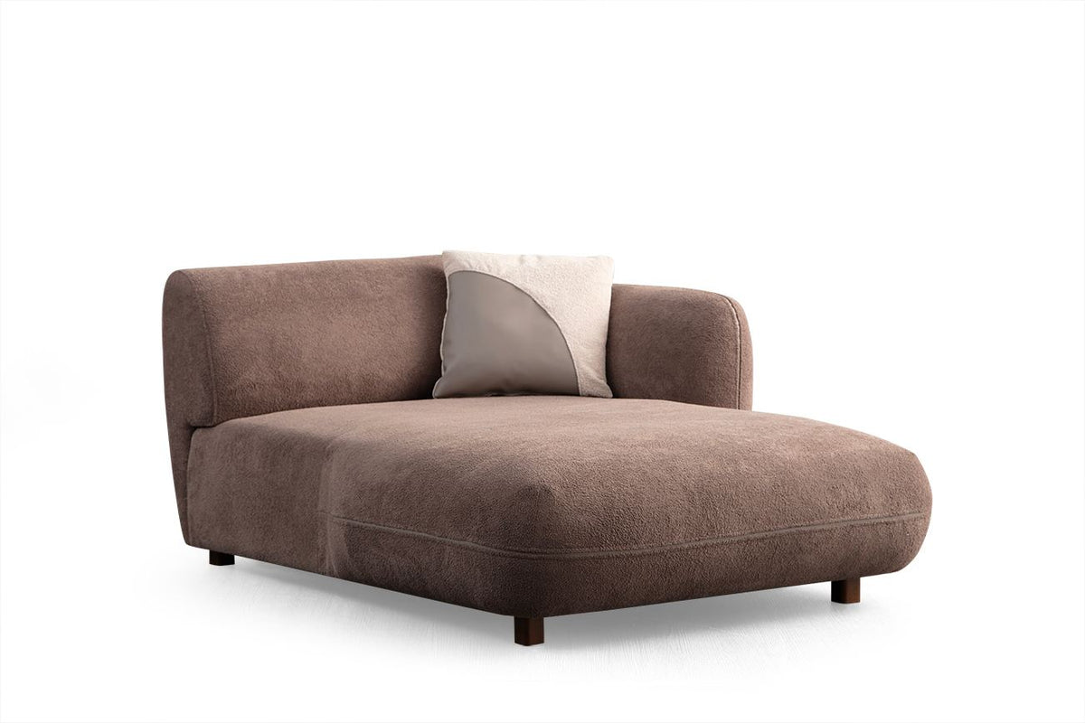 Γωνιακός Καναπές Plataies Δεξιά Γωνία Καφέ 90x170x75 εκ.