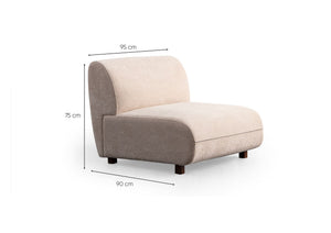 Γωνιακός Καναπές Plataies Κρεμ 90x240x75 εκ. Κωδ. 4 O1