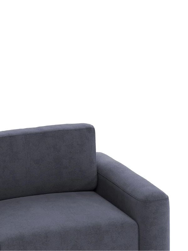 Τριθέσιος Καναπές Sykamia Πετρόλ Μπλε 220x105x87 εκ. Μασίφ Ξύλου - Pakobazaar