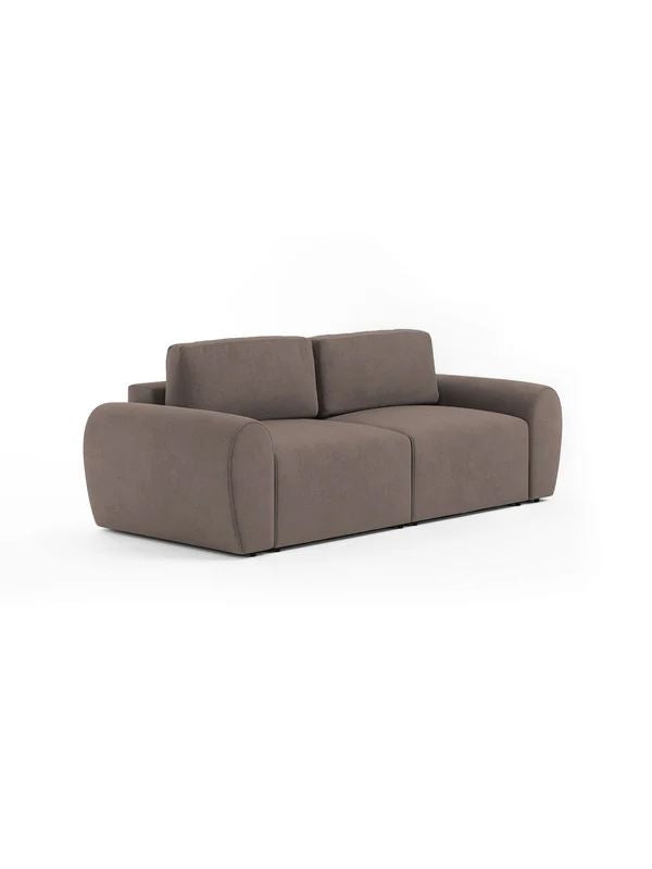Τριθέσιος Καναπές Peristera Καφέ 230x105x87 εκ. Μασίφ Ξύλου - Pakobazaar