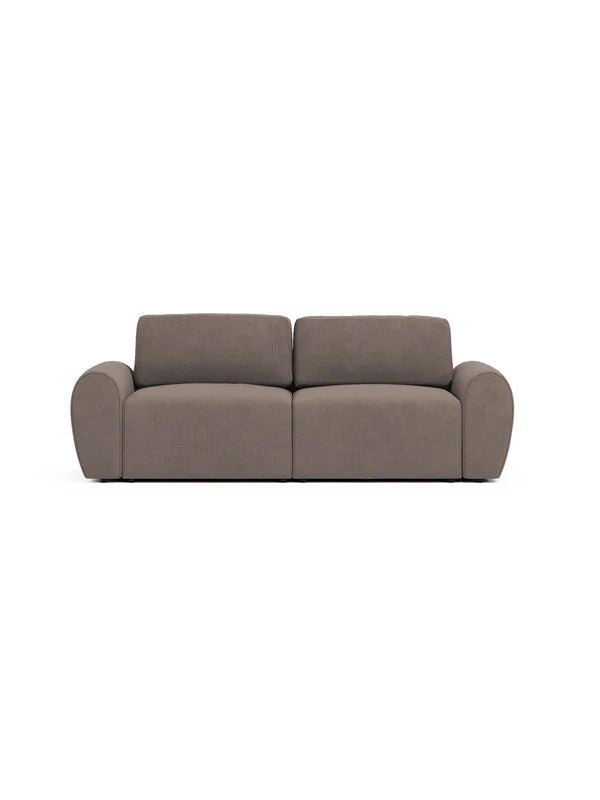 Τριθέσιος Καναπές Peristera Καφέ 230x105x87 εκ. Μασίφ Ξύλου - Pakobazaar