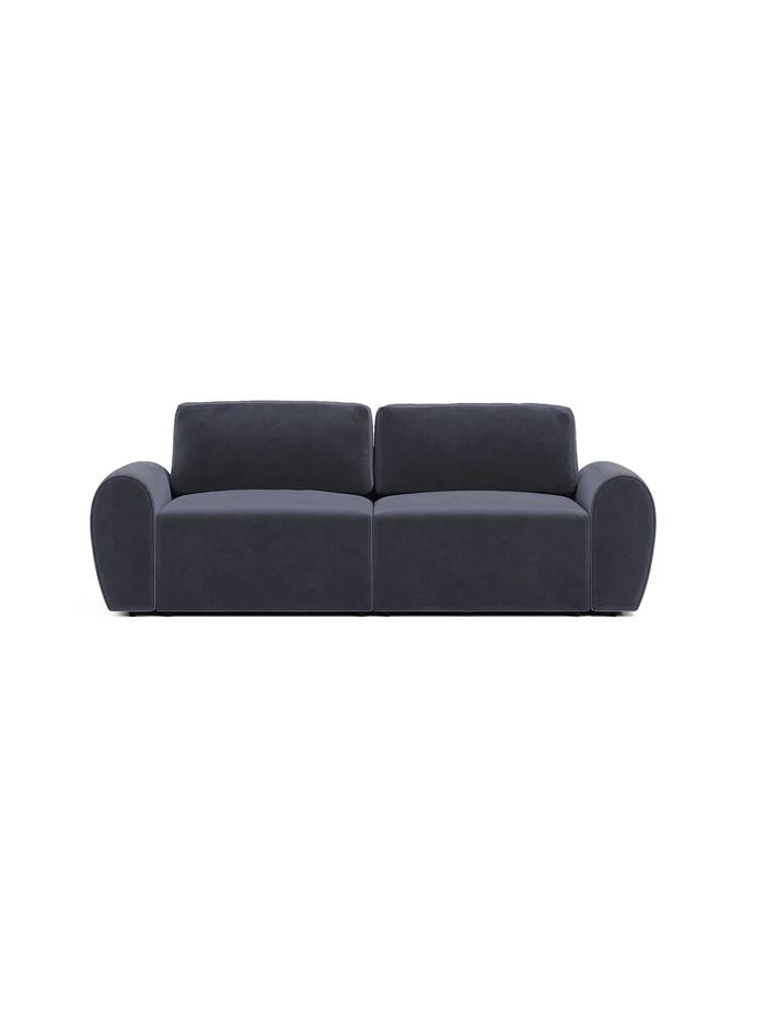 Τριθέσιος Καναπές Peristera Πετρόλ Μπλε 230x105x87 εκ. Μασίφ Ξύλου