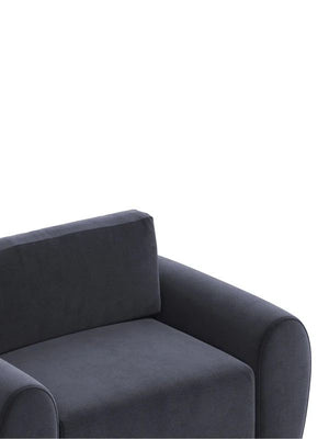 Πολυθρόνα Peristera Πετρόλ Μπλε 140x105x87 εκ. Μασίφ Ξύλου