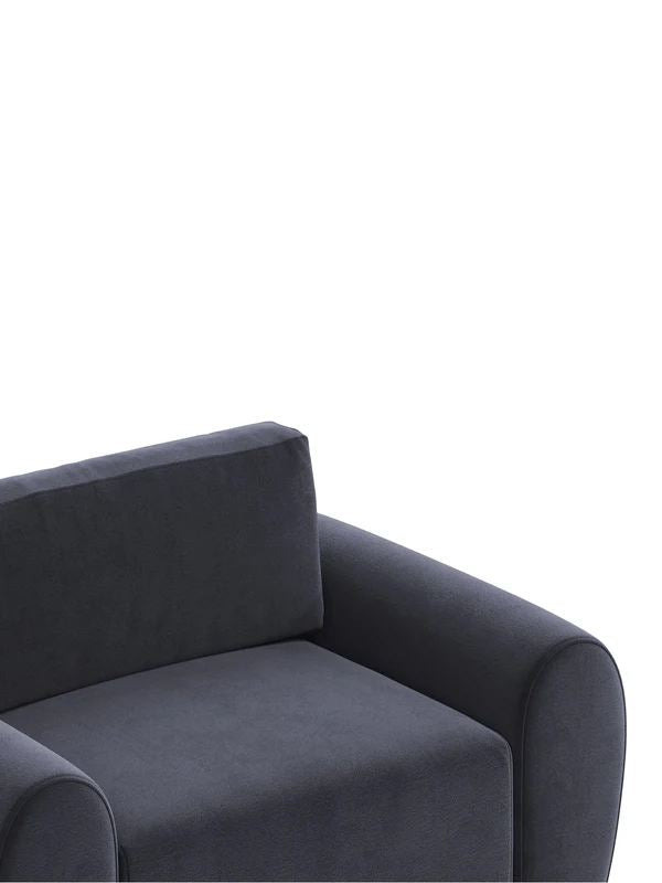 Πολυθρόνα Peristera Πετρόλ Μπλε 140x105x87 εκ. Μασίφ Ξύλου