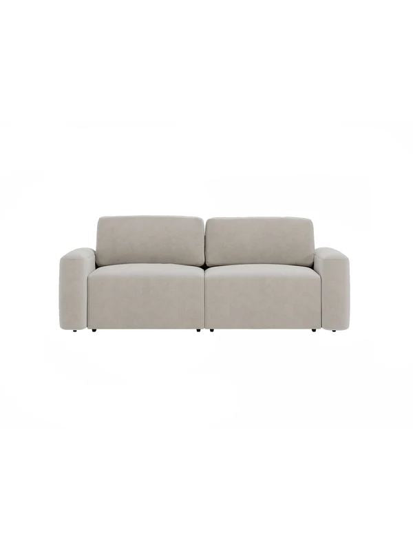 Τριθέσιος Καναπές Sykamia Εκρού 220x105x87 εκ. Μασίφ Ξύλου