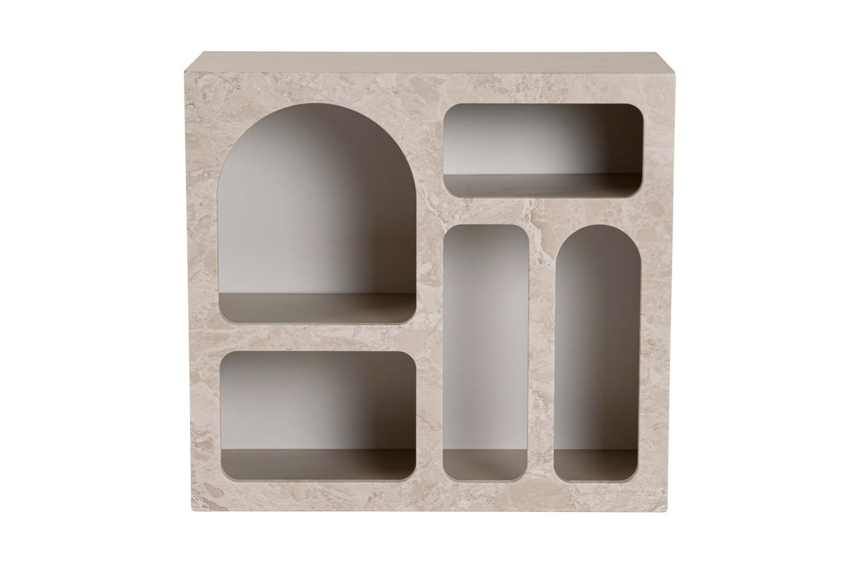 Κονσόλα Vorias Travertine - Αμμόλιθος 80x37x74 εκ. Μελαμίνης
