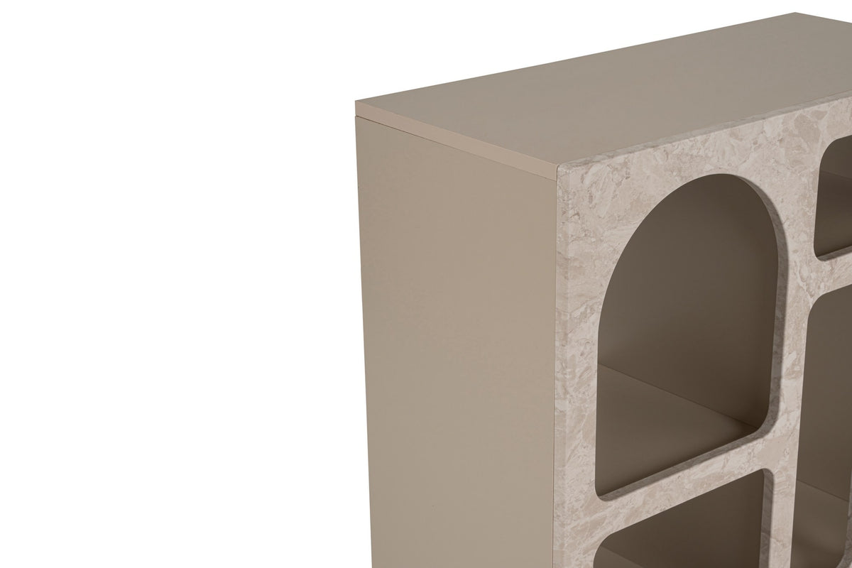Κονσόλα Vorias Travertine - Αμμόλιθος 80x37x74 εκ. Μελαμίνης