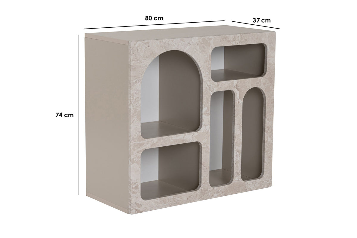Κονσόλα Vorias Travertine - Αμμόλιθος 80x37x74 εκ. Μελαμίνης