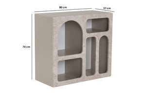 Κονσόλα Vorias Travertine - Αμμόλιθος 80x37x74 εκ. Μελαμίνης