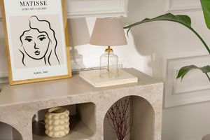 Κονσόλα Ostria Travertine - Αμμόλιθος 120x37x74 εκ. Μελαμίνης - Pakobazaar