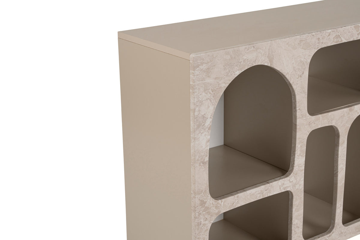 Κονσόλα Ostria Travertine - Αμμόλιθος 120x37x74 εκ. Μελαμίνης - Pakobazaar