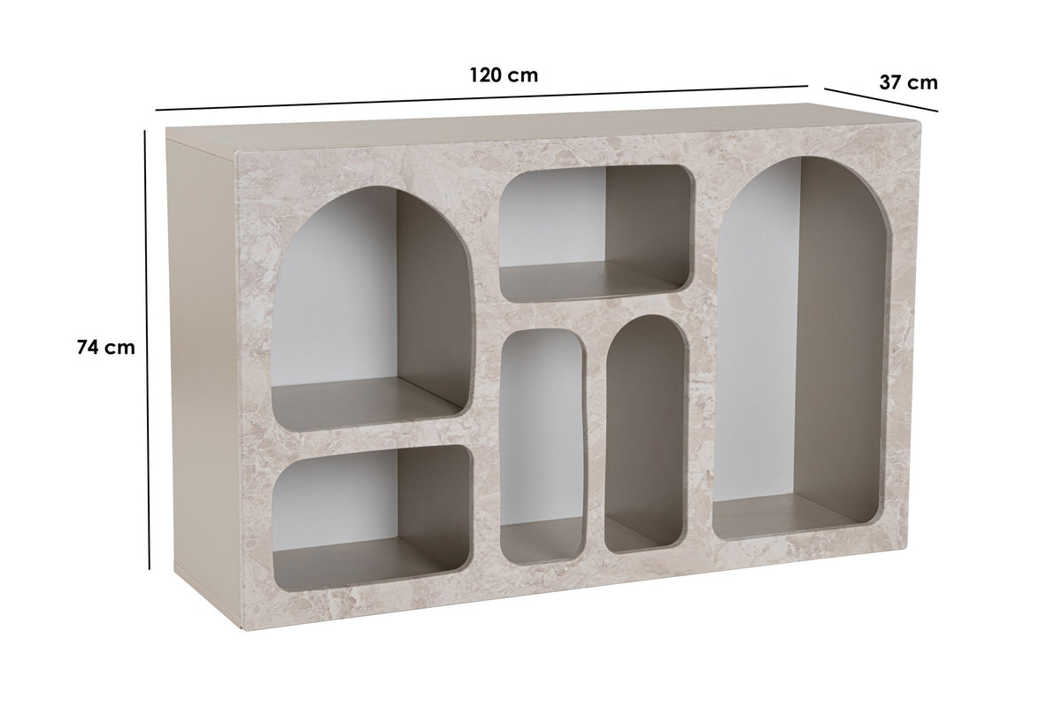 Κονσόλα Ostria Travertine - Αμμόλιθος 120x37x74 εκ. Μελαμίνης - Pakobazaar