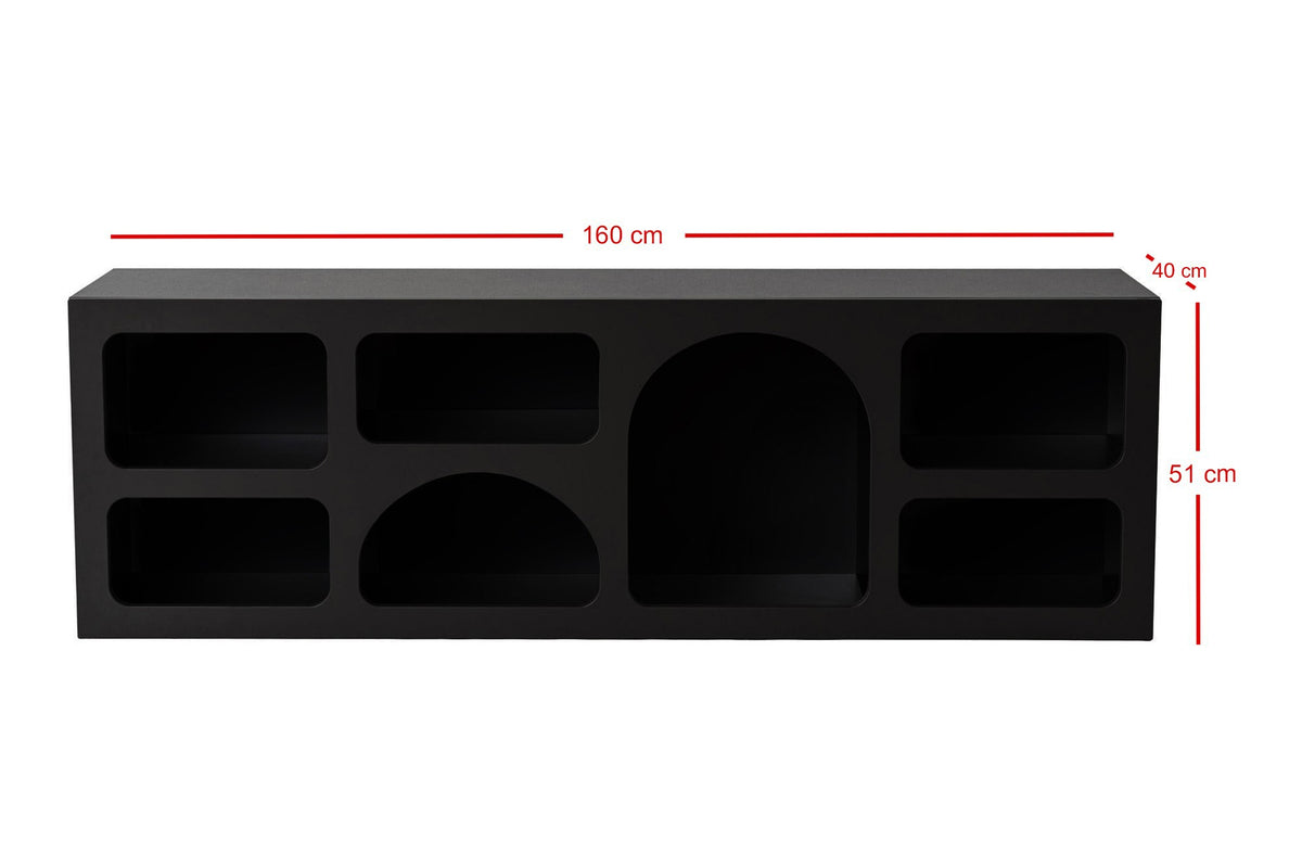 Κονσόλα Nas Μαύρο 160x40x51 εκ. Μελαμίνης