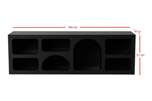 Κονσόλα Nas Μαύρο 160x40x51 εκ. Μελαμίνης