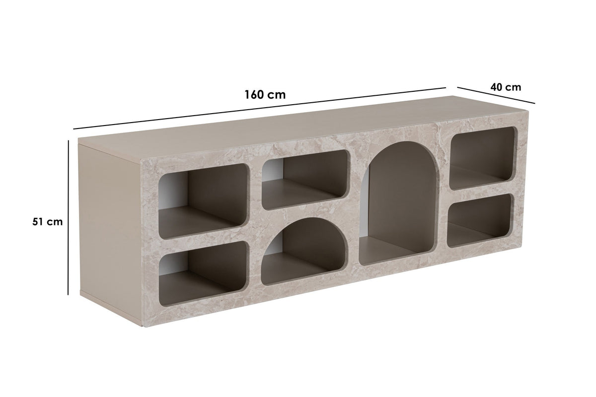 Κονσόλα Nas Travertine - Αμμόλιθος 160x40x51 εκ. Μελαμίνης
