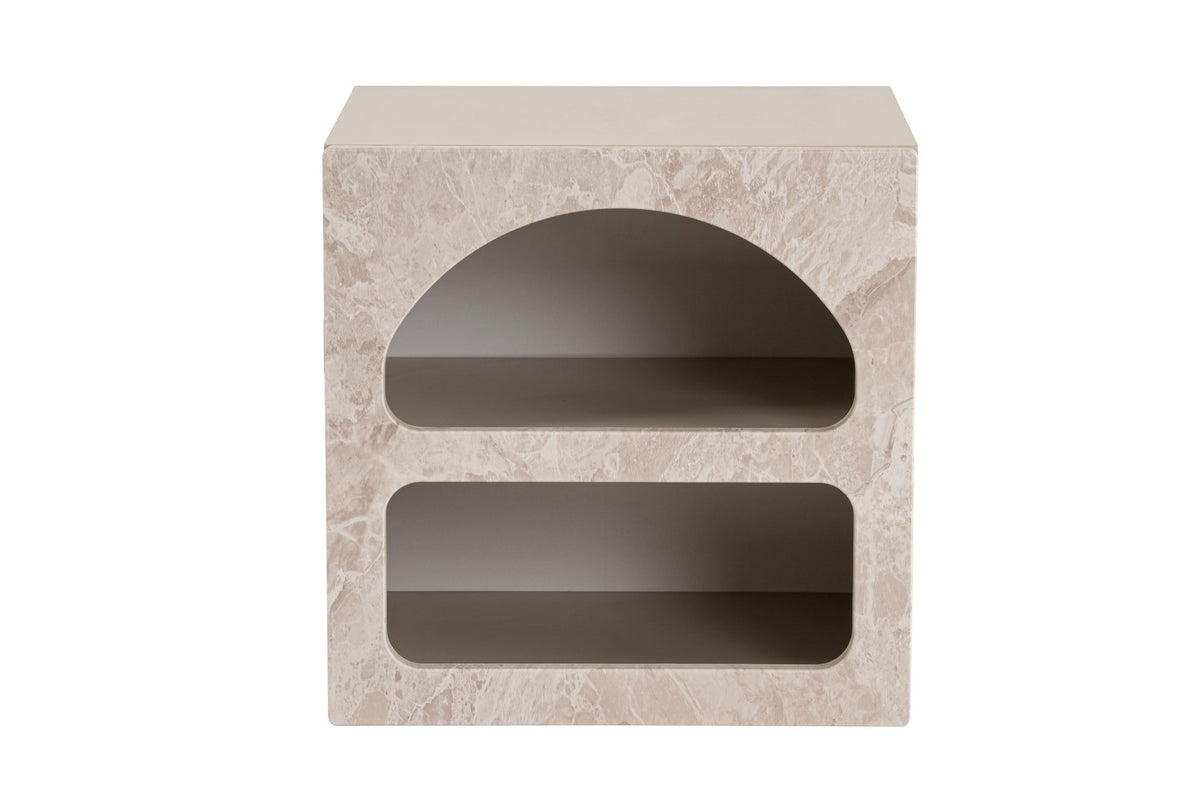 Κομοδίνο Avlida Travertine 50x40x50 εκ. Μελαμίνης