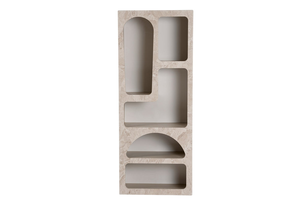 Βιβλιοθήκη Sirokos Travertine - Αμμόλιθος 60x32x150 εκ. Μελαμίνης