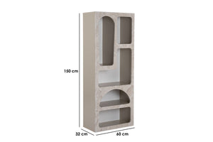 Βιβλιοθήκη Sirokos Travertine - Αμμόλιθος 60x32x150 εκ. Μελαμίνης